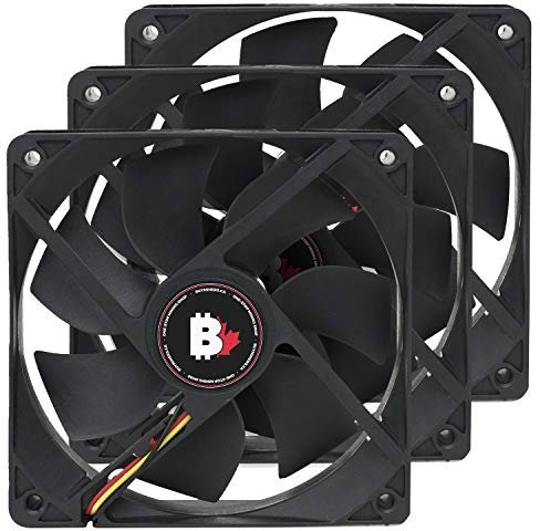 High Airflow PC Case Fan - 120 mm 3 Pin Dual Ball Bearing Cooling Fan with Thin Blades and Long Life. 3000 RPM Computer Fan for Desktop CPU Coolers, Radiators. 6.6 W 12v Fan (3 Pack)