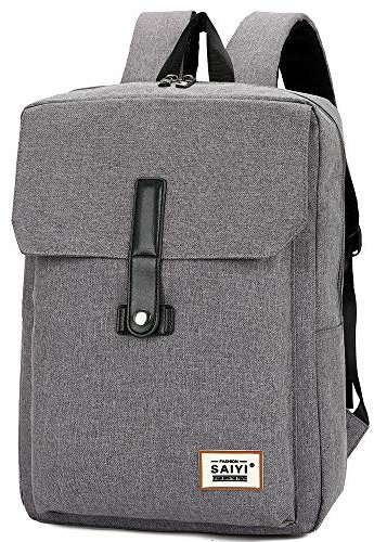 Sport Laptop Back, Business Travel Backpack, Casual College Bag, Polyester Water Repellent, Suitable for 15.6-inch Laptop, Men's and Women's Backpack (灰色)