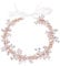 Ammei Rose Gold Wedding Headband Tiara Flower Leaves Design Hair Vine With Pearls And Rhinestones (A)