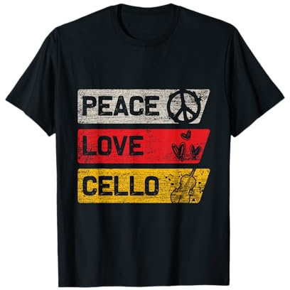 Frieden Liebe Cello T-Shirt T-Shirt