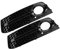 Qiilu 2pcs Glossy Black Frontstoßstange Nebelscheinwerfergrill für RS4 Style für B8 2009-2012