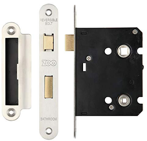 Bathroom Lock - 3 - Radius Forends - Satin Stainless