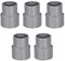 sourcing map 5 Stück PVC Rohrverbinder Verbindungsstück DWV Rohranleitung 50mm x 40mm Grau