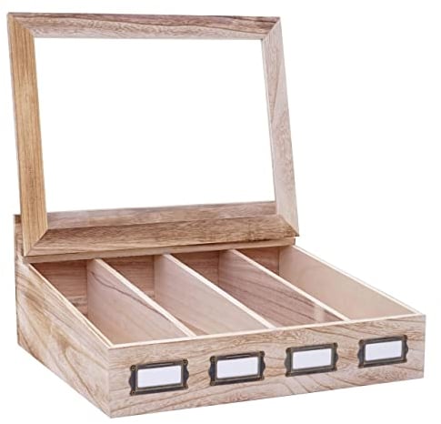 Mendler Portaposate portaspezie shabby vintage decorativo HWC-C25 legno paulonia legno chiaro