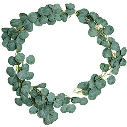 BESPORTBLE Künstliche Eukalyptus Kranz Blätter Zweig 54cm Weihnachtskranz Türkranz Türschild Weihnachten Wandkranz Weihnachtsgirlande für Wohnzimmer Wanddeko Haustür Neujahr Hochzeit Deko
