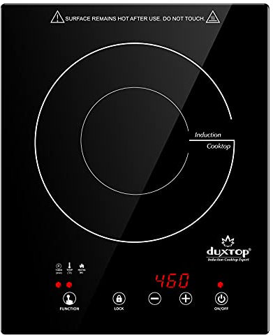 Duxtop Built-in Countertop Burner, Portable Induction Cooktop, Sensor Touch Induction Burner, 170-Minute Timer, Safety Lock, 1800W BT-200T1/8600BI