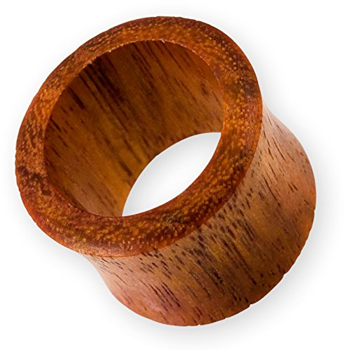 Fly Style Flesh Tunnel Ohrplug - Piercing-Schmuck aus Holz, Grösse:6 mm, Materialwahl:Chang-Holz