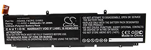 vhbw Akku kompatibel mit Dell XPS 17 9700 9700-2194, 9700 9700-2200, 9700-C9T5T Notebook (8000mAh, 11,4V, Li-Polymer)