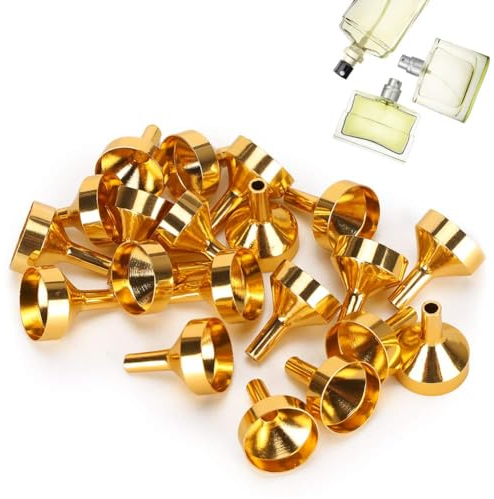 Agatige Mini Entonnoir Inox de Parfum, Petits Entonnoirs à Parfum Entonnoir de Distribution de Liquide Portable pour Parfum, Huile Essentielle