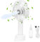 ALEENFOON Portable Handheld Mist Fan with Electric Rechargeable USB Battery Powered Water Spray Cool Mist Cooling Fan for Home Office Outdoor Travel (White)