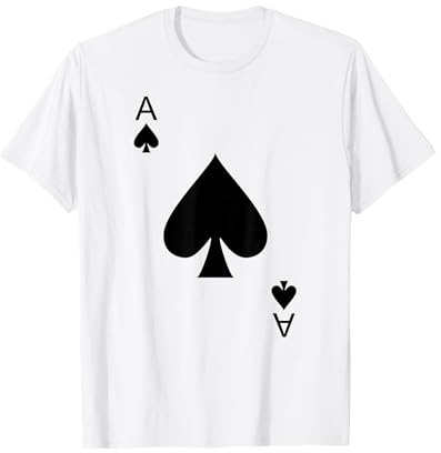 Spielkarte Ace Spades TShirt I Pik Ass T-Shirt