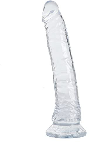 Gode ​​réaliste de 22 cm avec ventouse forte Godes géants Didlo Hommes Femmes Sex Toys Réplique de pénis en silicone Gode anal Plug anal pour couples Adult Sex Toys (Transparent)