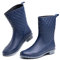 Stivali Gomma Donna Stivaletti Pioggia Chelsea Rain Boots Wellies Ankle Boots Stivaletti Impermeabili Scarpe da Pioggia Blu Taglia EU 39