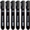 JMS we create smile (Pack of 6 Permanent Markers - Thick Bullet Tip Marker Pens Waterproof, Quick Drying, Smear Proof Pens (Black)