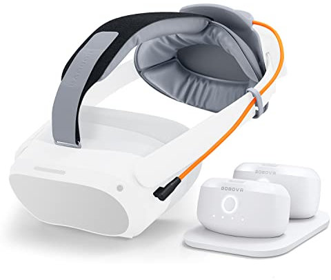 BOBOVR BD2-P4 Twin Battery Upgrade Combo Compatible with Pico 4 Pro VR Headset, Recirculating Power Supply System,Magnetic Charging Dock,VR Headset Battery Pack Accessories for Pico4