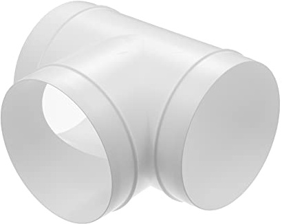 Repa Market 150 mm di diametro a T giunti a 3 vie, splitter per condotto per essiccatori di scarico, collegamento a 3 vie (150 mm, bianco)