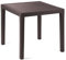 INDA-Exclusiv Robuster Bistrotisch Kunststoff 79x79cm Balkontisch Gartentisch Terrassentisch Rattan Optik, Farben:Braun