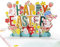 CUTPOPUP Osterkarten, Ostergrußkarten 3D, Geburtstagskarte, Muttertagskarte, Pop Up 3D Grußkarte (Happy Easter Text) US8-16DE