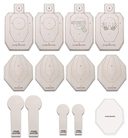 SPECIAL PIE Komplettes IPSC/IDPA Dry Fire Target Set für sicheres und effektives Training zu Hause