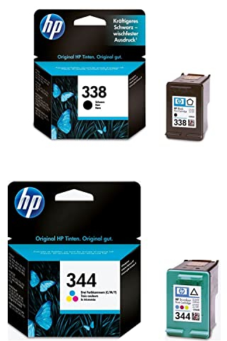 HP Original 338 + 344 Tintenpatronen Multipack Schwarz + Tricolor