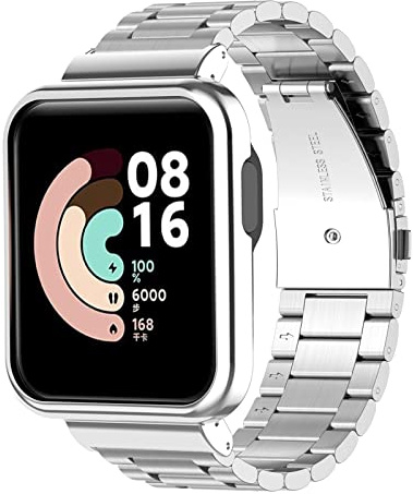 Armbänder Kompatibel mit Xiaomi Mi Watch Lite/Redmi Watch Armband Edelstahl Ersatzarmband Metall Uhrenarmband Business Bands für Xiaomi Mi Watch Lite/Redmi Watch
