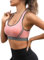 Litherday Reggiseno Sportivo Donna Push Up Senza Ferretto Imbottito e Traspirante Top Fitness per Yoga Corsa Allenamento e Palestra Rosa M
