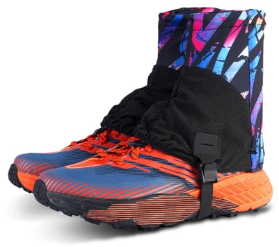 Pilipane Trail Gaiters Low Gamasche Unisex, Sanddichte Bein Trail Gamaschen, wasserdichte Outdoor-Wandergamaschen für Männer und Frauen zum Wandern und Rucksackreisen （Lila）