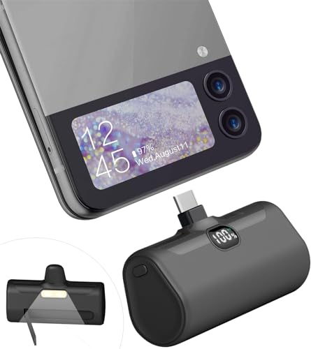 LUCKYDUO Mini Batterie Externe 5000mAh USB C Power Bank Charge Rapide 15W Ultra-Compact Power Bank Petit Chargeur Portable