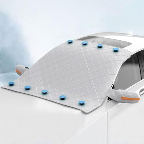 Valcla Frontscheibenabdeckung Winter für Mercedes Benz Glk GLC Coupe C253 2017-2022, Magnetisch Faltbar Scheibenabdeckung Auto mit 2 Spiegelabdeckungen, Schutz Gegen Schnee Sonne,C 170 x 143