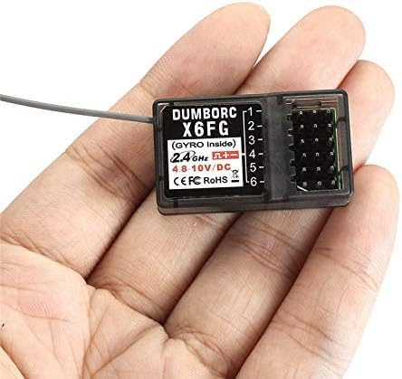 DUMBORC X6FG - Ricevitore a 6 canali con giroscopio per serbatoi X4 X5 X6 X10P DDF RC