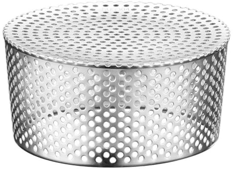 HOLIDYOYO Edelstahl Dachrinnenschutz 6.30X7.09 Zoll Mesh Abdeckung Für Fallrohr Und Bodenablauf Mit Feinem Sieb Zur Verhinderung Von Laub Und Schmutz Im Außenbereich