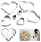 7 Stück Ausstechformen Herzen, Ausstechformen Herz Set, Edelstahl Ausstecher Set, Keksausstecher Geeignet für Kekse, Fudge, Brotfrüchte (Silber)