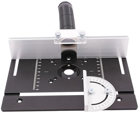 Frästisch Einlegeplatte aus Aluminium Frästisch für Oberfräse , Tischfräse Router Table Insert Plate,Router-Tisch-Einsatzplatte,Frästischplatte für Holzbearbeitung, Flip Board Trimmmaschine, Schwarz