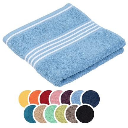 liebling Handtuch Baumwolle, Serie Santos, 500 gr. / m², 50 x 100 cm, Ökotex, 60 Grad, saugstark, schnelltrocknend, Farbe: blau