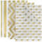 GOIYZTTR 60 Blatt Weiß Gold Seidenpapier Bulk 3 Arten Decorative Metallic Geschenkpapier 50 * 35cm Geschenk Seidenpapier Geeignet für Geschenkverpackungen und DIY-Dekoration