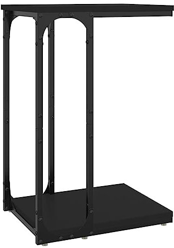 ULUYYUC Coffee Table Nachttische Balkon Tisch Gartenbox - Beistelltisch Schwarz 40x30x60 cm Holzwerkstoff für Schlafzimmer Wohnbereich Garten Balkon