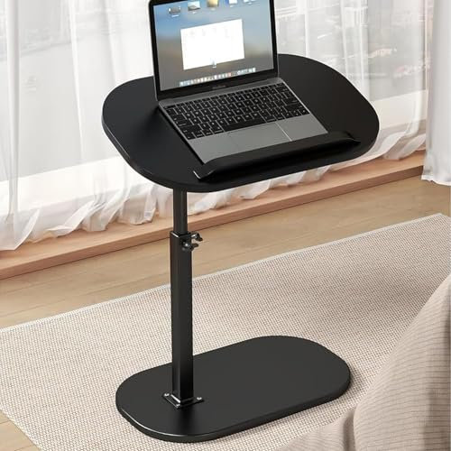 C-Tisch, Beistelltisch, höhenverstellbar, C-förmiger Untertisch, 360° schwenkbare Tabletttische, Laptop-Beistelltisch mit kippbarem Tablett, kleine Kaffee-C-Tische für Schlafsofa, Badewanne(Black)