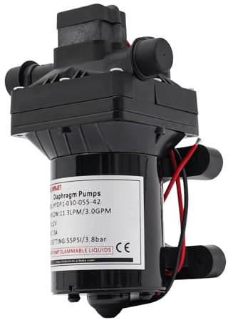 TaNeHaKi Selbstansaugende Membranpumpe,Einstellbar Wasserpumpel,SprüHpumpe,Druckpumpe Mit üBerlastungsschutz FüR Waschen, Spritzen