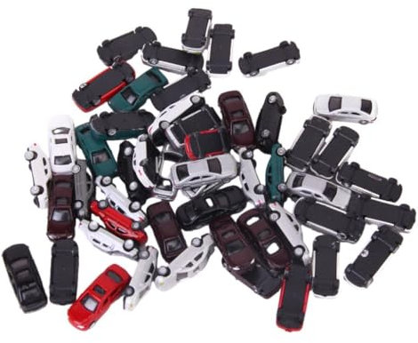 Qianly 50x 1/150 Bemalte Modellautos Zum Bauen Der Straße Spur N für Kinder Kinder