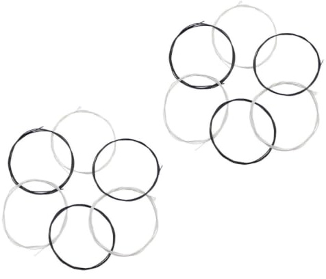 Klassische Gitarrensaiten C101 Schwarz, 2 Satz Ersatzsaiten | Nylon und Legierung, Leicht zu Wechseln, Benutzerfreundliches Design, für Klassisches Spiel