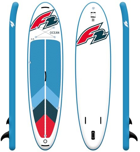 F2 Stand up Paddle Board Ocean LTD SUP Board Only 10,5’ (320cm) Rot, neues Modell 2025, stabiles Stand Up Paddling Board, aufblasbar, 3 Finnen System