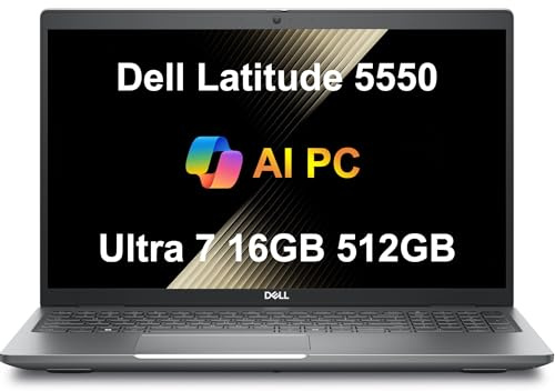 Dell Latitude 5550 Business Laptop (15,6 FHD antiriflesso, Intel 12-Core Ultra 7 155U (Beat i7-1355U), 16GB DDR5 RAM, 512GB SSD) retroilluminato, webcam FHD RGB, Thunderbolt 4, Ethernet, Win 11 Pro