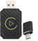 Niceminiwall Kabelloser Auto-Adapter, 2-in-1, Mini-Box, 5.0, WiFi- und Play-Auto-Adapter, OTA-Upgrade, Kohlefaser (Silber)