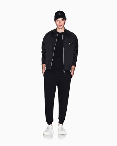 Armani Exchange Herren Black and Gold Capsule, Patch Logo T-Shirt (1er Pack)