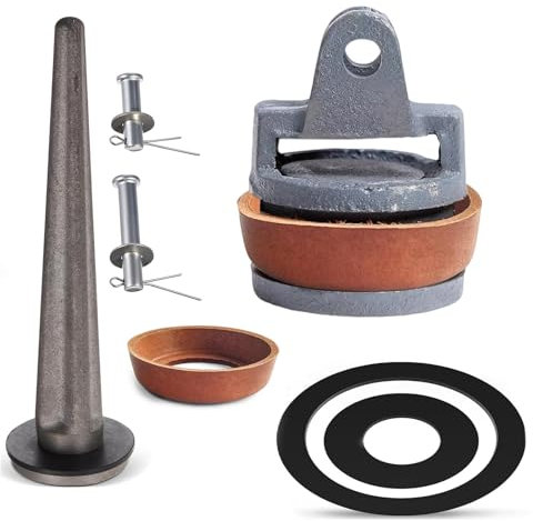 Handpumpe Typ 75, Ersatzkolben für Schwengelpumpen Typ 75 Gartenpumpe mit Bolzen und Dichtungsring Schwengelpumpe Ersatzteile mit Nasenstechventil für Wasserpumpen Ersatzteile