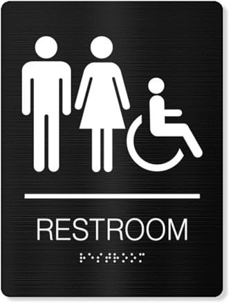 Señales para puerta de baño hombres mujeres baño WCS marca etiqueta autoadhesiva adhesivo de pared decoración para hotel de negocios de oficina unisex cartel de baño