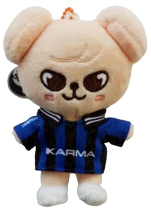 Generisch Sk-zoo Plüsch Schlüsselanhänger 'Karma' Schlüsselring 7 * 9 cm stray-kids 'STAY' skz Wolf Chan Jiniret Bbokari Leebit Schlüsselbund Anhänger (Puppym)