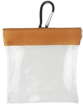 Dcaknri Golftaschen für Tees, Tasche, Organizer, Aufbewahrungstasche, Quetschbeutel, Zubehör, Golftasche mit Clip, transparente Aufbewahrungstasche, Wertsachentasche