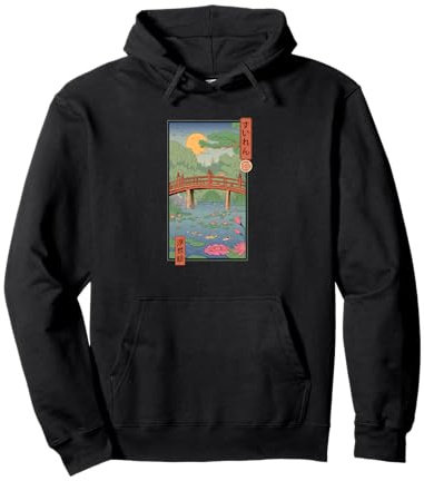 Water Lilies Ukiyo-e Pullover Hoodie