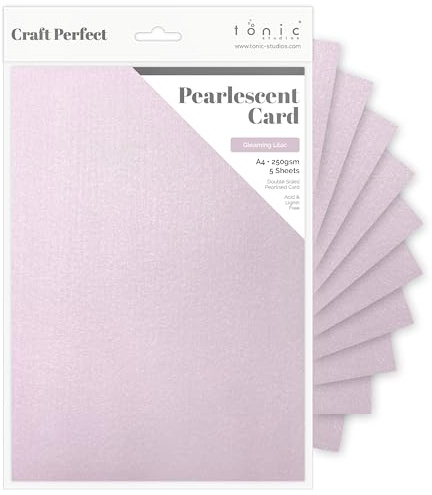 Craft Perfect Pearlescent Card A4, Gleaming Lilac